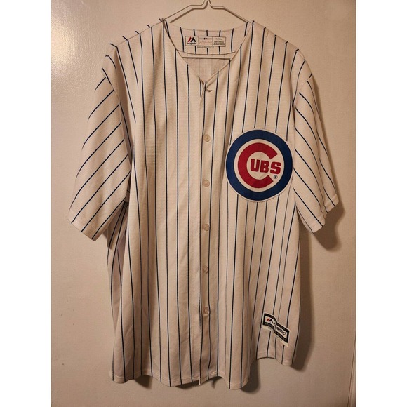 Majestic Cool Base Mens XL MLB Chicago Cubs Rosenwalds 47 White Baseball Jersey - Picture 3 of 6